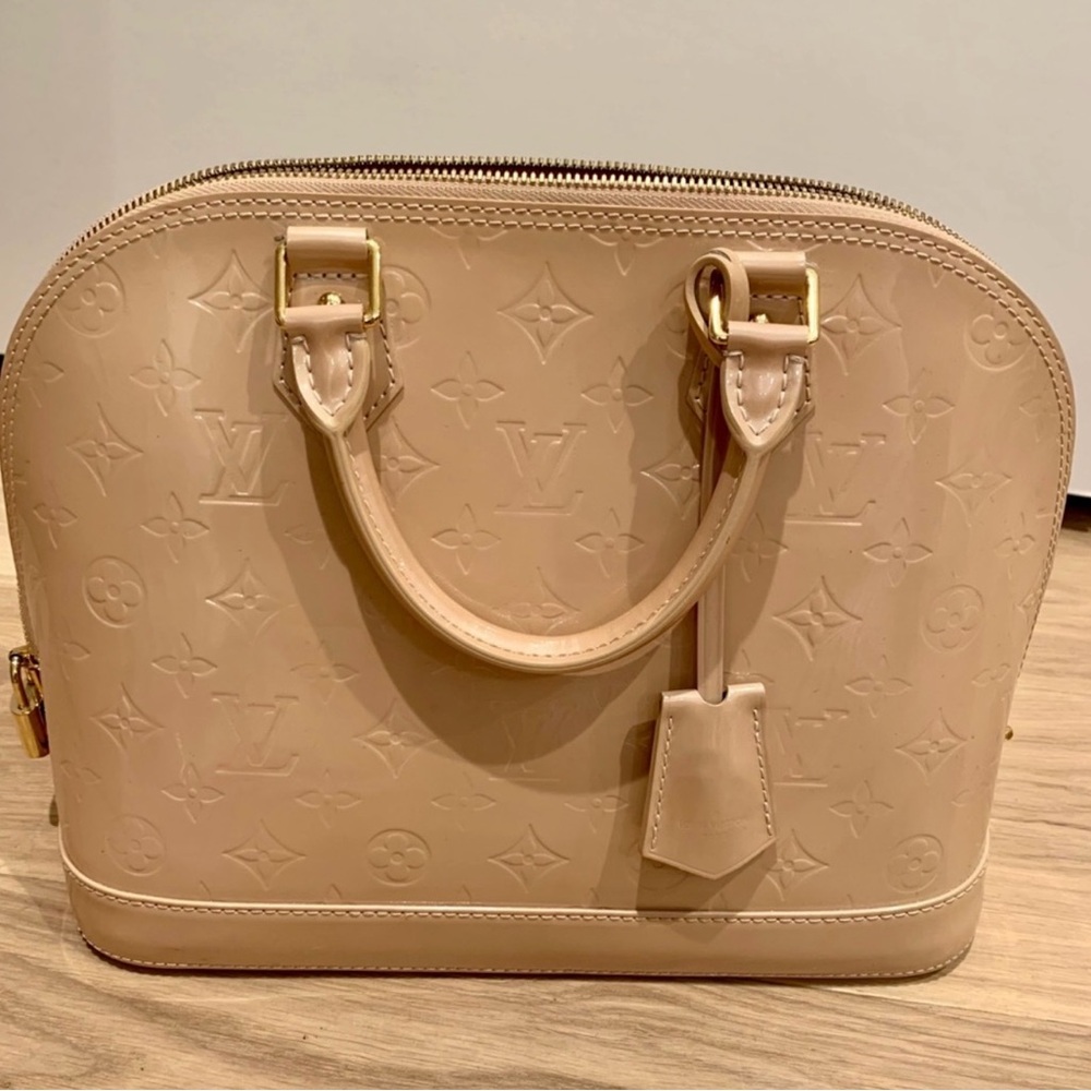 Louis Vuitton Tan Satchel with Gold Hardware